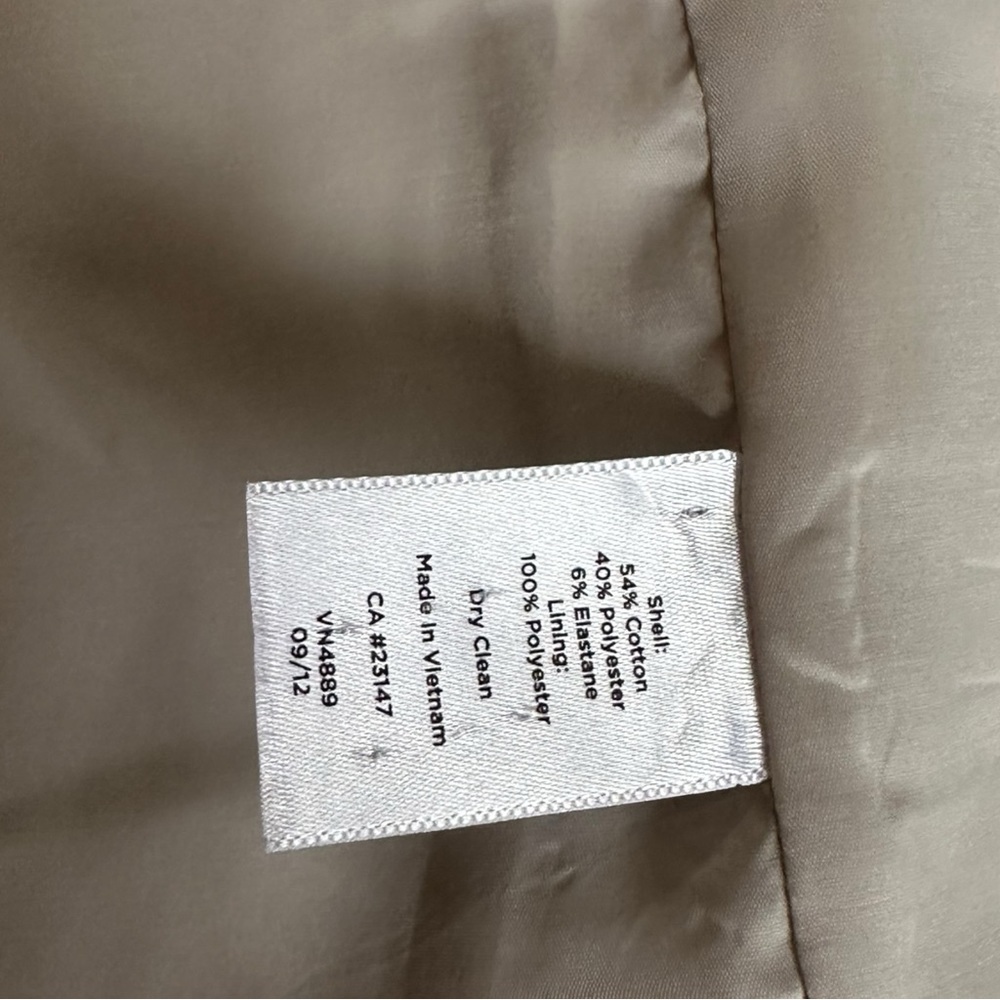 Talbots Petite Stretch Cotton Cream Blazer Size 2P ~ Suggest Retail $199 - Picture 12 of 12
